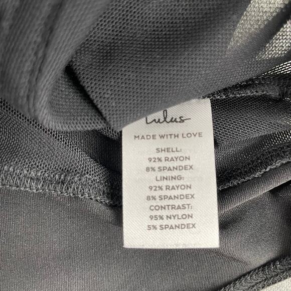 Lulus Mesh Bustier Bodysuit Top Sz S Black Sleeveless Tank Semi-Sheer Going Out - Picture 7 of 9